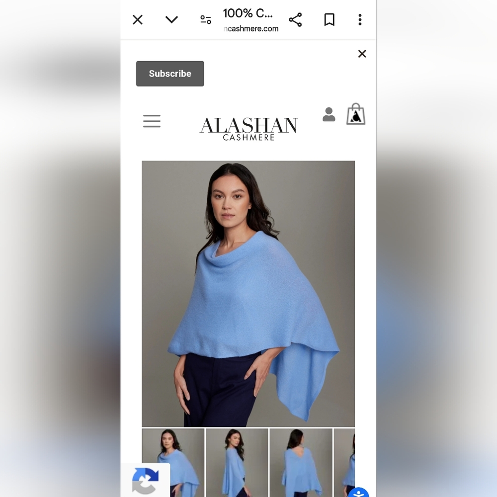 Alashan 100% cashmere dress topped NWT